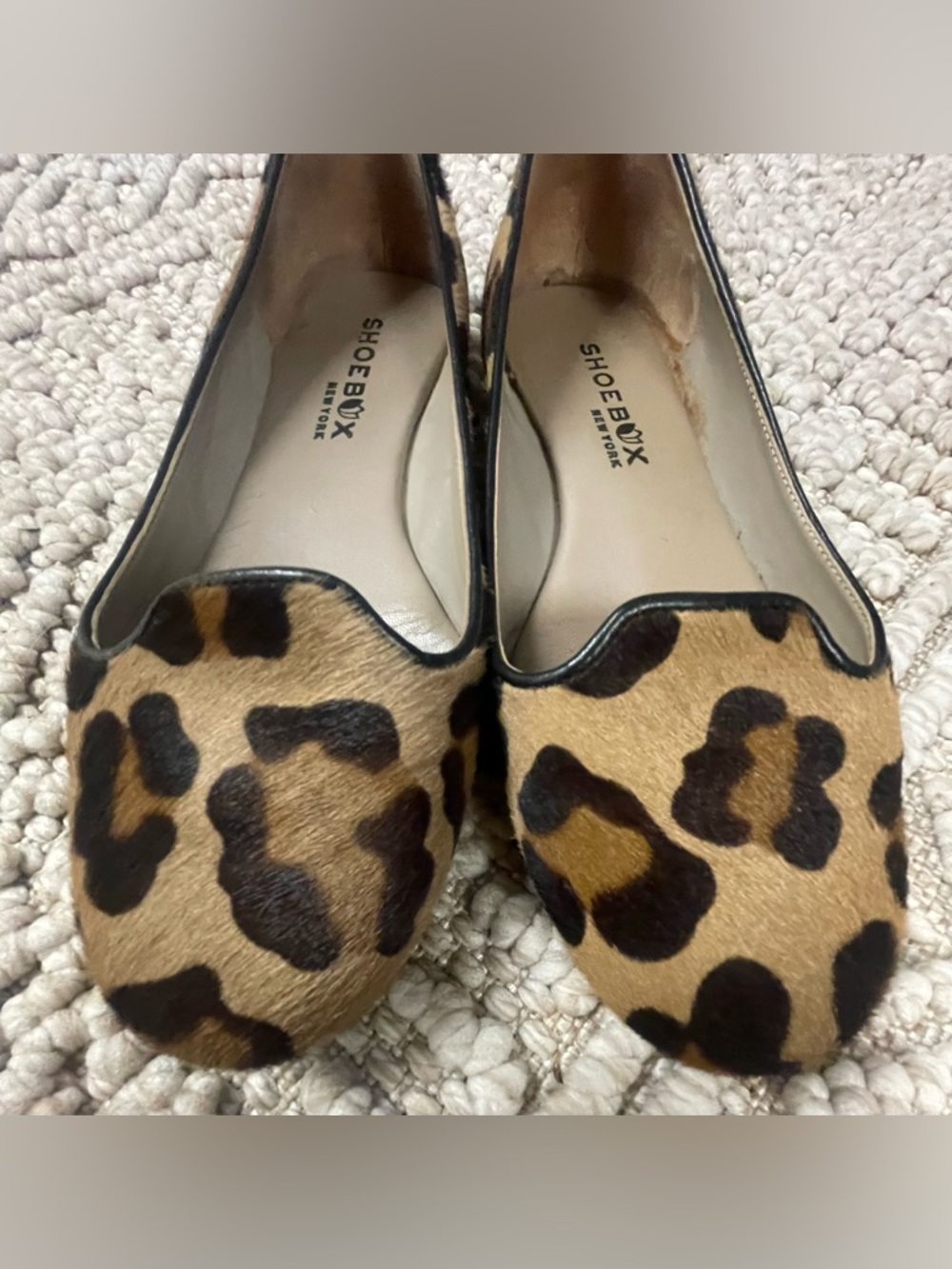 SHOEBOX New York Italian Leopard Calf Hair Flats - Size 36.5 (US 6)
